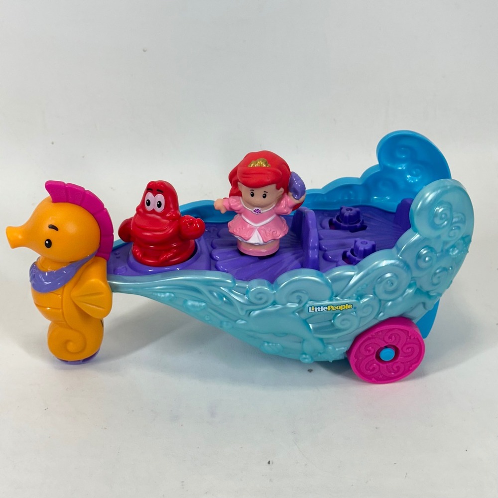 Fisher Price Little People Disney Princess Ariel Coach Sebastian Little Mermaid